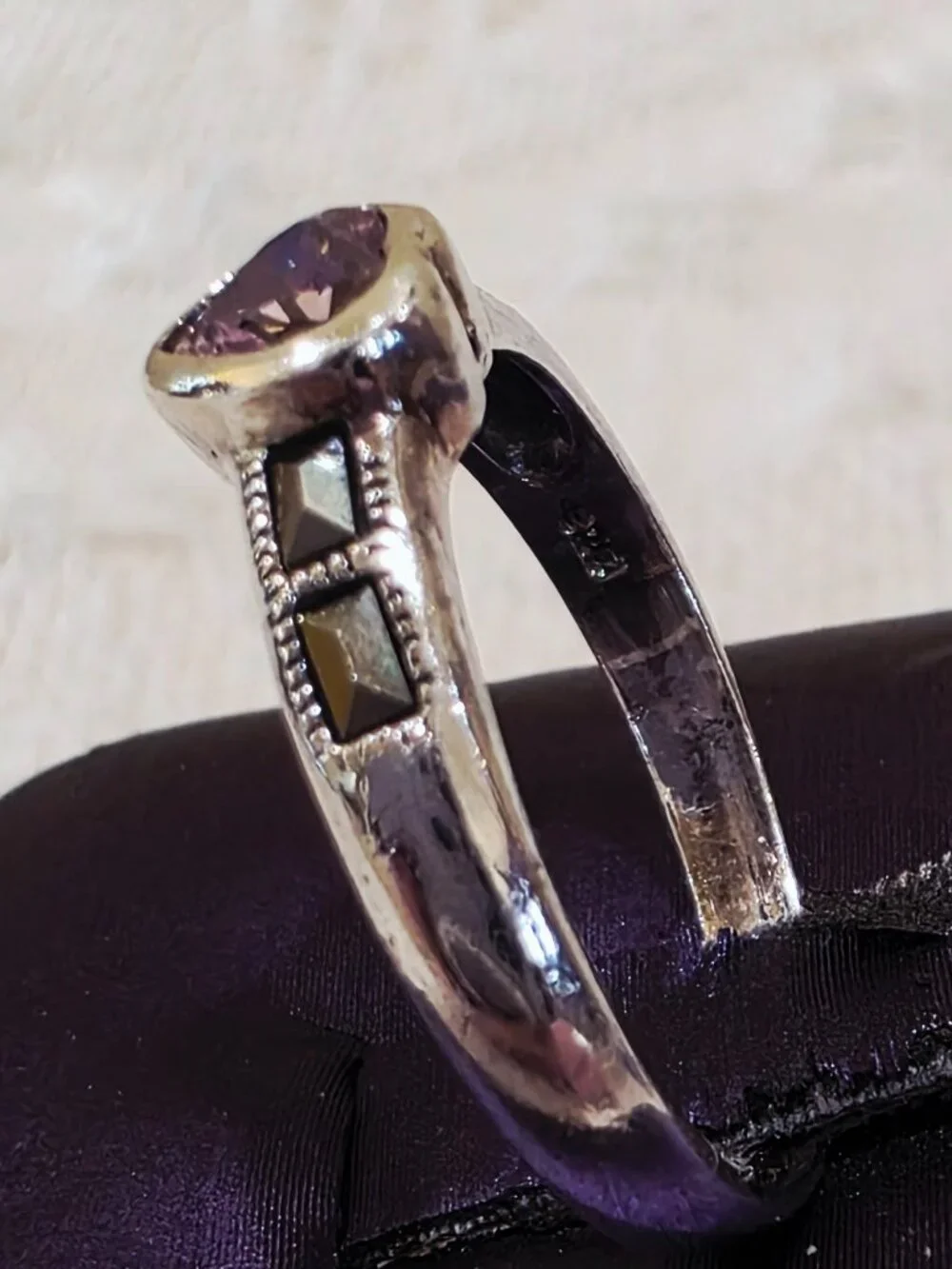 Vintage Sterling Silver vintage bezel